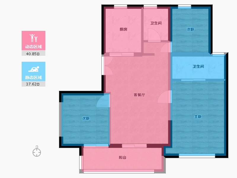 上海-上海市-大华锦绣四季-72.00-户型库-动静分区