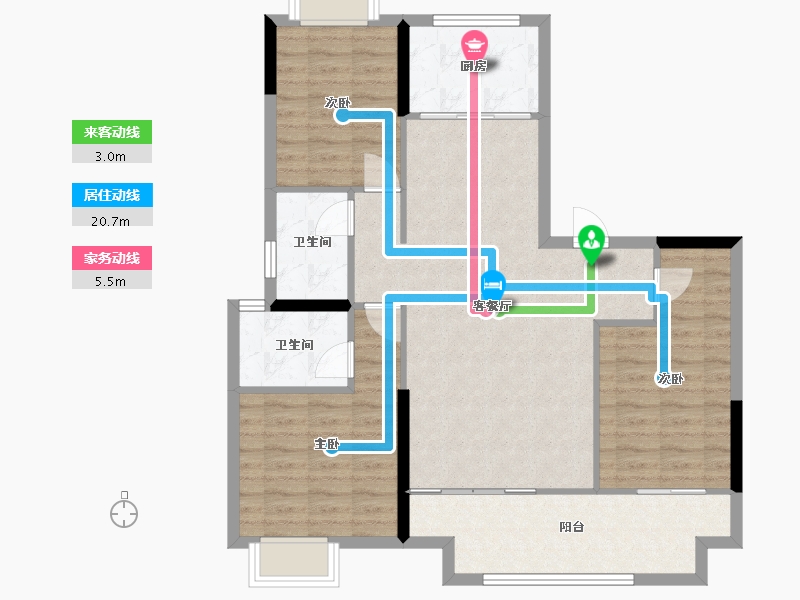 福建省-莆田市-​中科东庄城-95.07-户型库-动静线