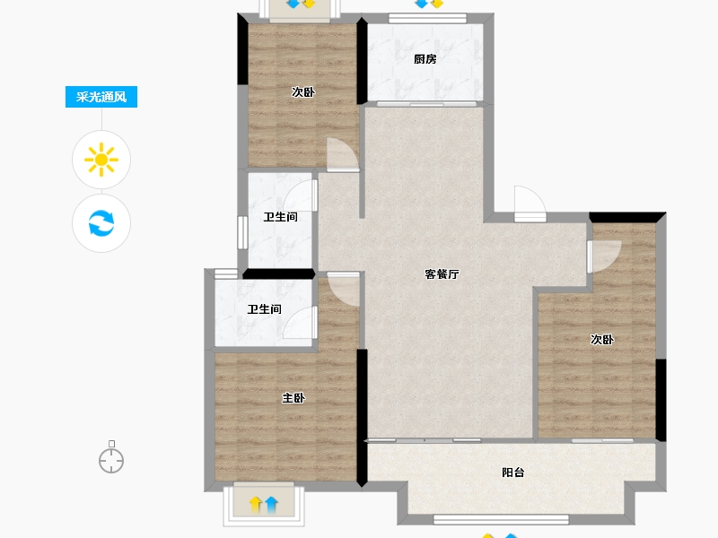 福建省-莆田市-​中科东庄城-95.07-户型库-采光通风