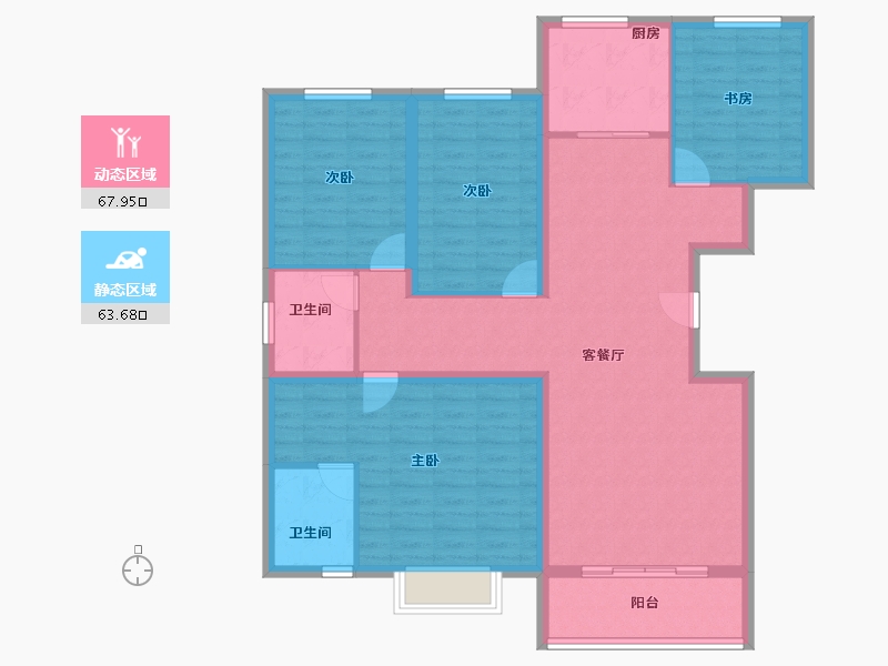 甘肃省-白银市-皓月花园-118.86-户型库-动静分区