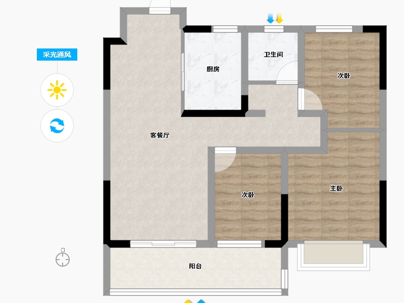 江苏省-徐州市-中国中铁陆港城-79.20-户型库-采光通风