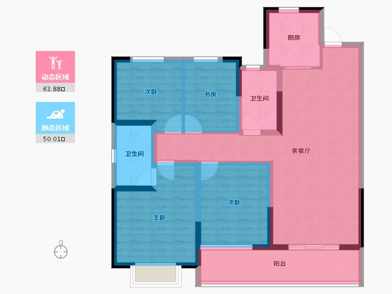 江苏省-徐州市-中国中铁陆港城-100.80-户型库-动静分区