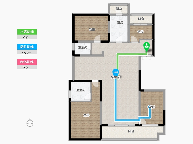 江西省-上饶市-华熙LIVE信江·华熙府第一区-136.43-户型库-动静线