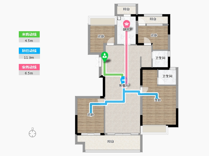 江西省-上饶市-华熙LIVE信江·华熙府第一区-121.48-户型库-动静线