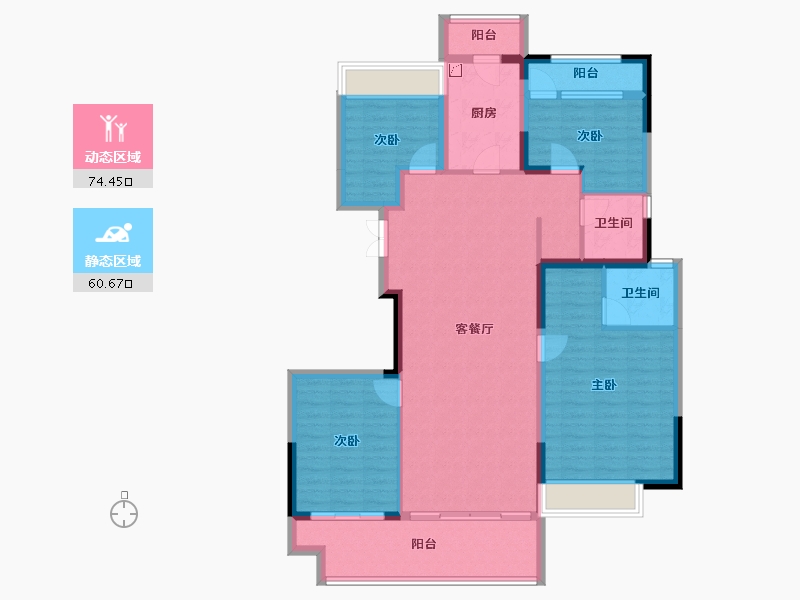 江西省-上饶市-华熙LIVE信江·华熙府第一区-121.48-户型库-动静分区