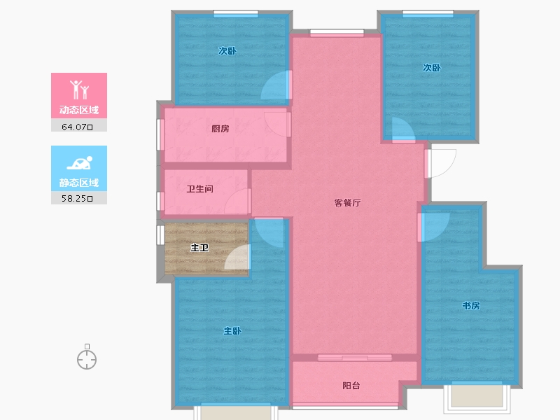 山东省-东营市-众成璟园-115.20-户型库-动静分区