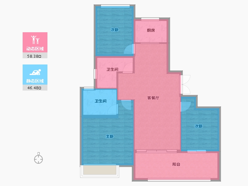 河南省-周口市-周投绿城·留香园-95.20-户型库-动静分区