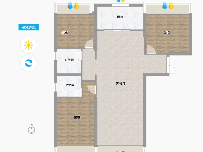 甘肃省-武威市-天一外滩-100.40-户型库-采光通风