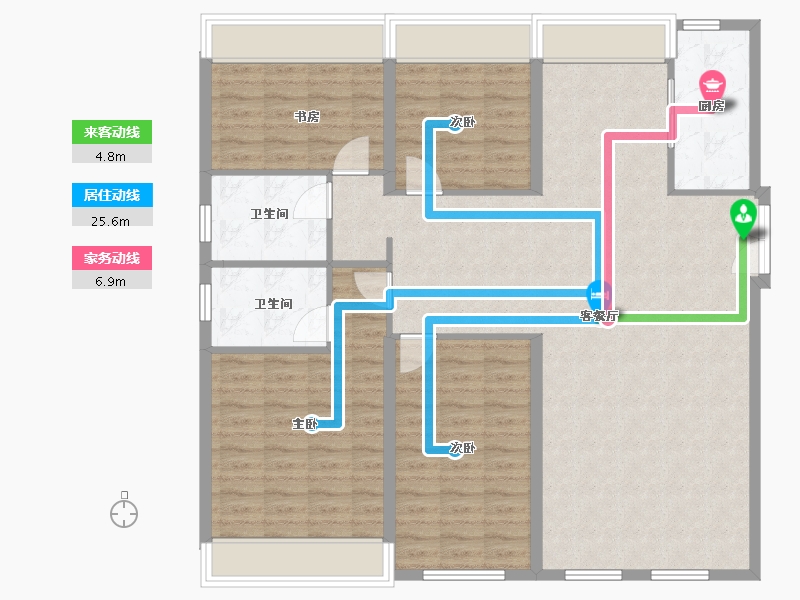 甘肃省-武威市-天一外滩-126.39-户型库-动静线