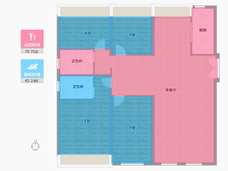 甘肃省-武威市-天一外滩-126.39-户型库-动静分区