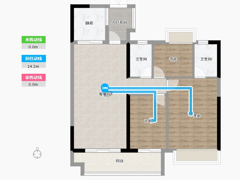 江西省-赣州市-信丰嘉福·未来城-87.90-户型库-动静线