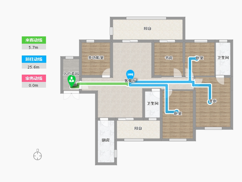 广西壮族自治区-玉林市-万昌现代东方-136.50-户型库-动静线