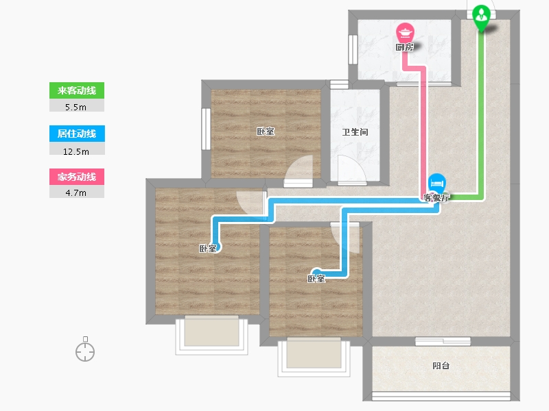 四川省-资阳市-博邦紫韵东城-68.47-户型库-动静线