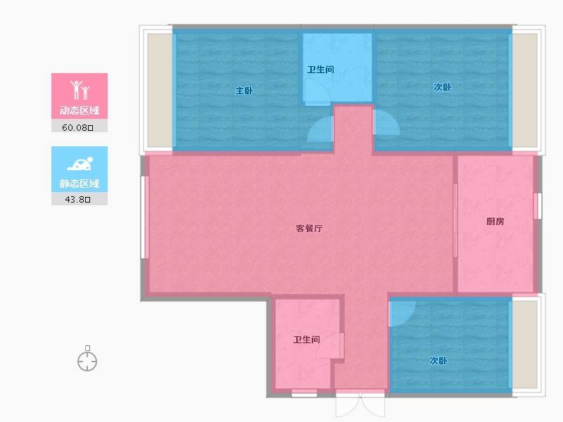 甘肃省-武威市-天一外滩-94.50-户型库-动静分区