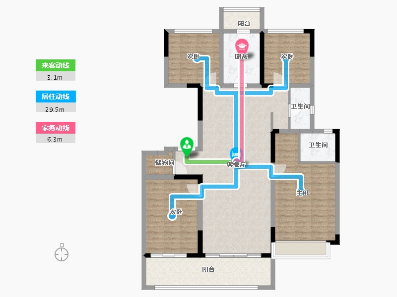 江西省-上饶市-华熙LIVE信江·华熙府第一区-122.33-户型库-动静线