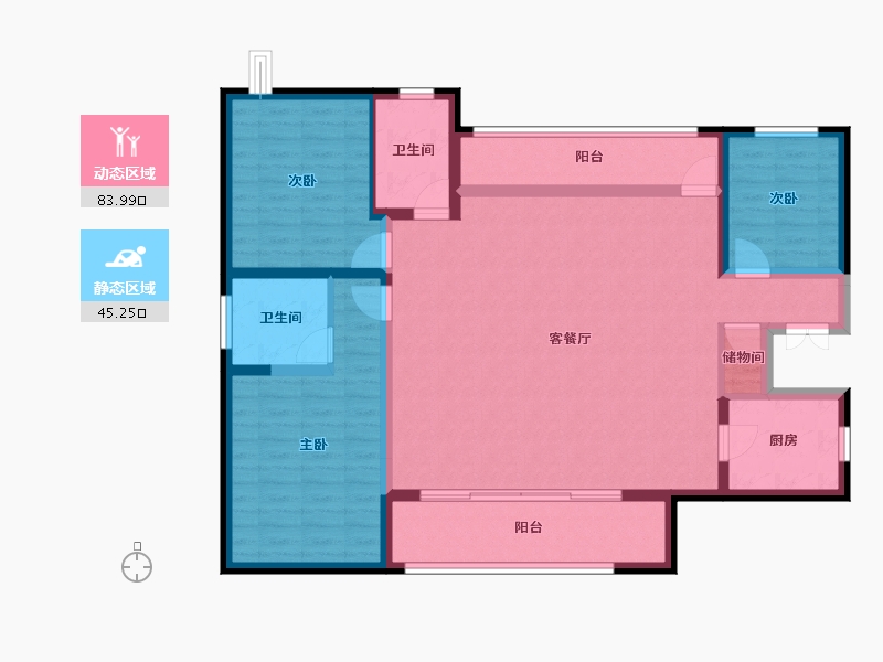 江西省-上饶市-华熙LIVE信江·华熙府第一区-116.06-户型库-动静分区