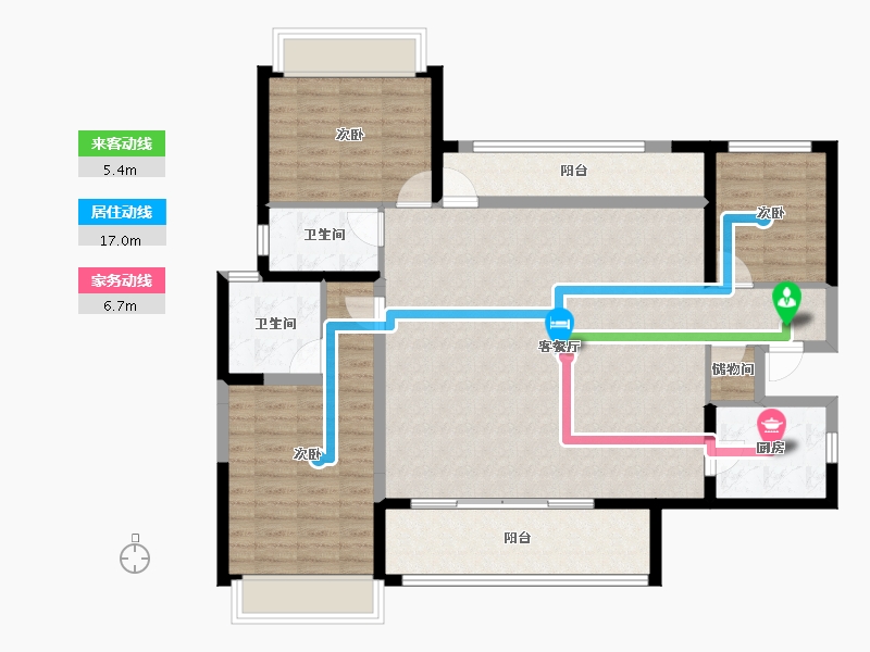 江西省-上饶市-华熙LIVE信江·华熙府第一区-116.07-户型库-动静线