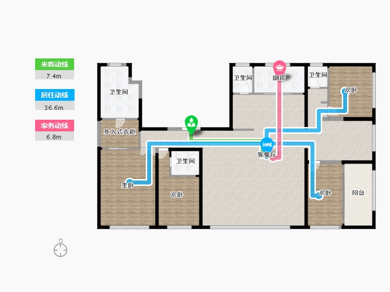 宁夏回族自治区-银川市-宝湖·天脊-235.00-户型库-动静线