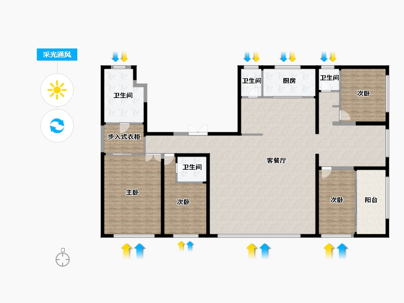 宁夏回族自治区-银川市-宝湖·天脊-235.00-户型库-采光通风