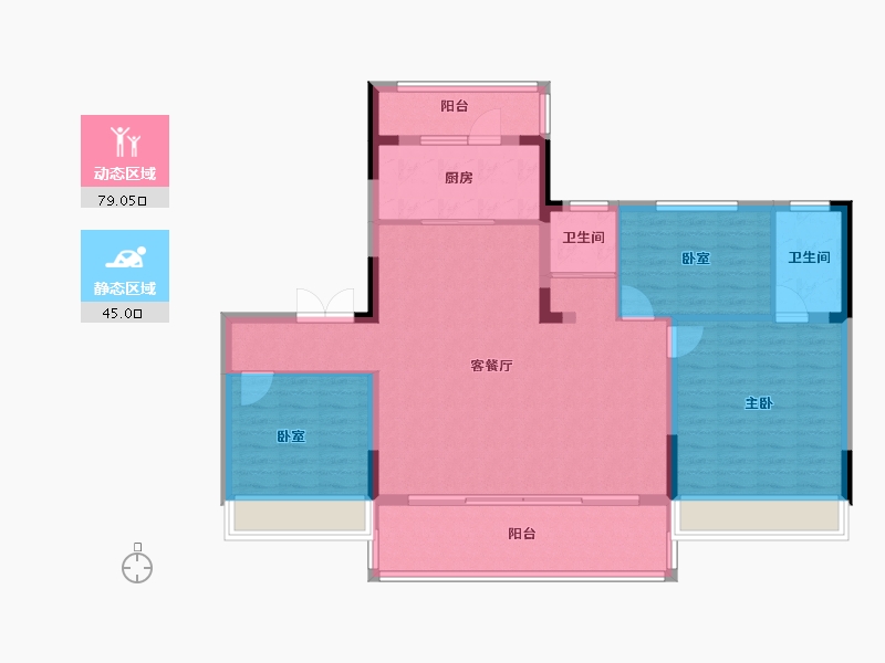 安徽省-宣城市-旌德碧桂园-112.77-户型库-动静分区