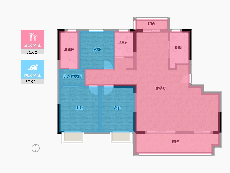 河南省-周口市-建业·湖山境-107.00-户型库-动静分区