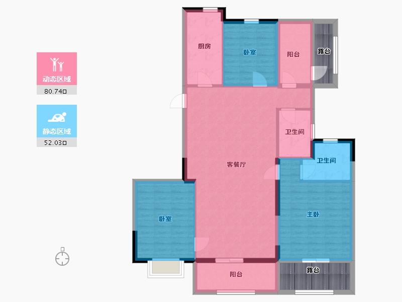 江苏省-徐州市-恒大昕棠观澜府-131.00-户型库-动静分区