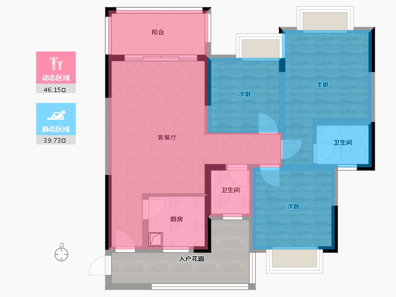 四川省-泸州市-阳光国际城-108.00-户型库-动静分区