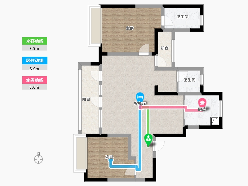 宁夏回族自治区-银川市-旭辉江南学府-110.00-户型库-动静线