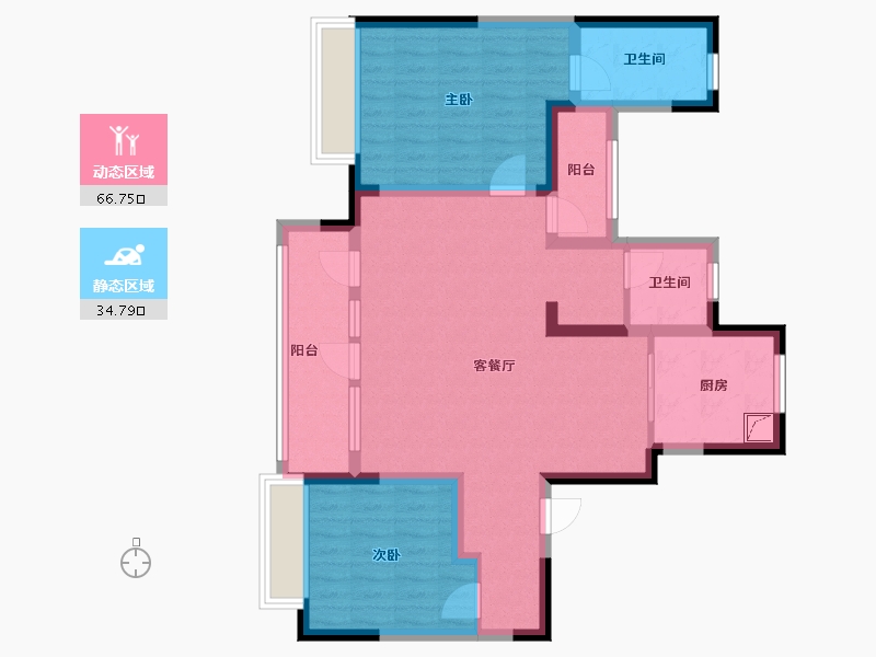 宁夏回族自治区-银川市-旭辉江南学府-110.00-户型库-动静分区