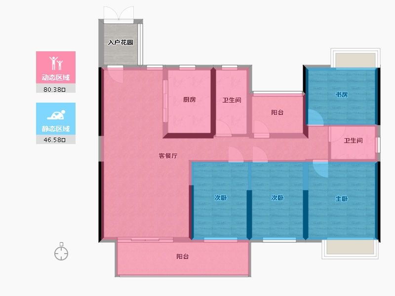 广西壮族自治区-贺州市-悦城壹号院-123.00-户型库-动静分区