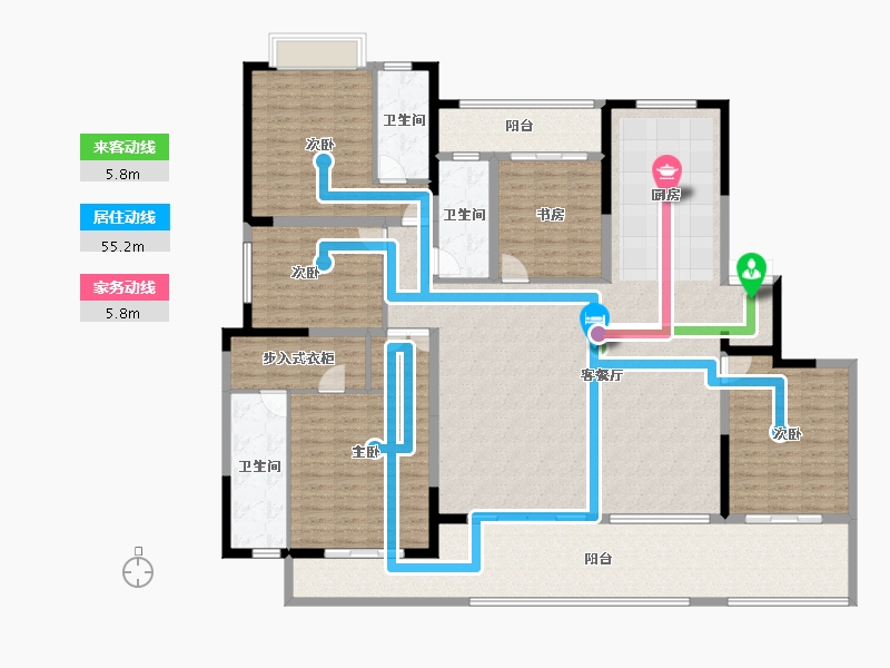 云南省-临沧市-佤山凤城-216.05-户型库-动静线