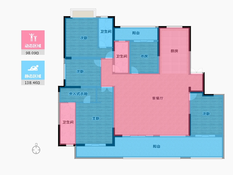 云南省-临沧市-佤山凤城-216.05-户型库-动静分区