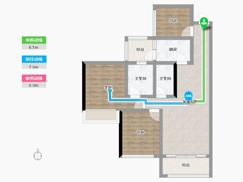 四川省-绵阳市-文泉理想城邦-74.94-户型库-动静线