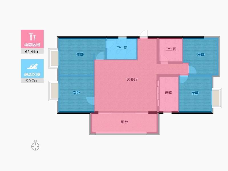 福建省-莆田市-联发融创龍德井壹号-117.17-户型库-动静分区