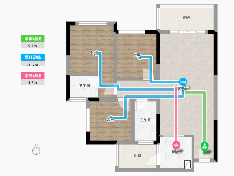 四川省-南充市-满投·御江云邸-106.00-户型库-动静线