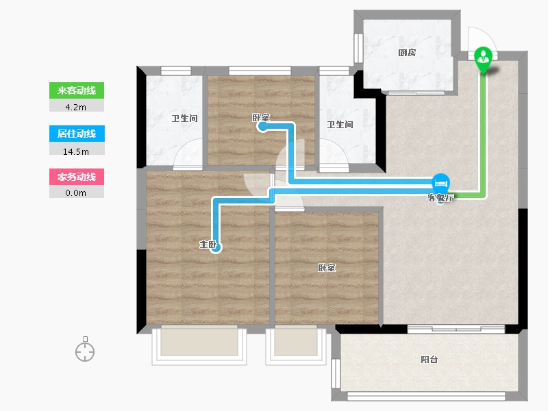 福建省-三明市-美地花园-79.00-户型库-动静线