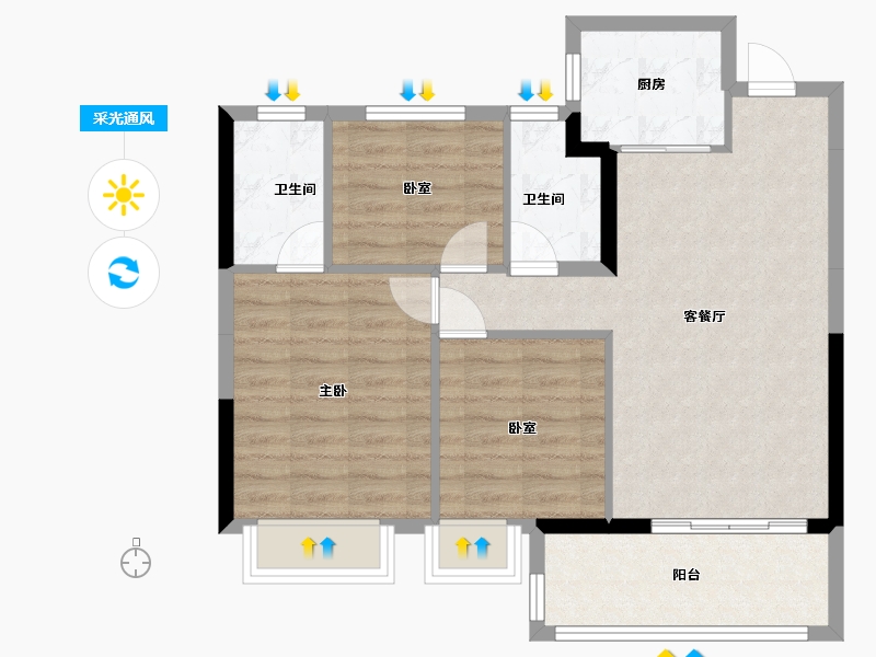 福建省-三明市-美地花园-79.00-户型库-采光通风