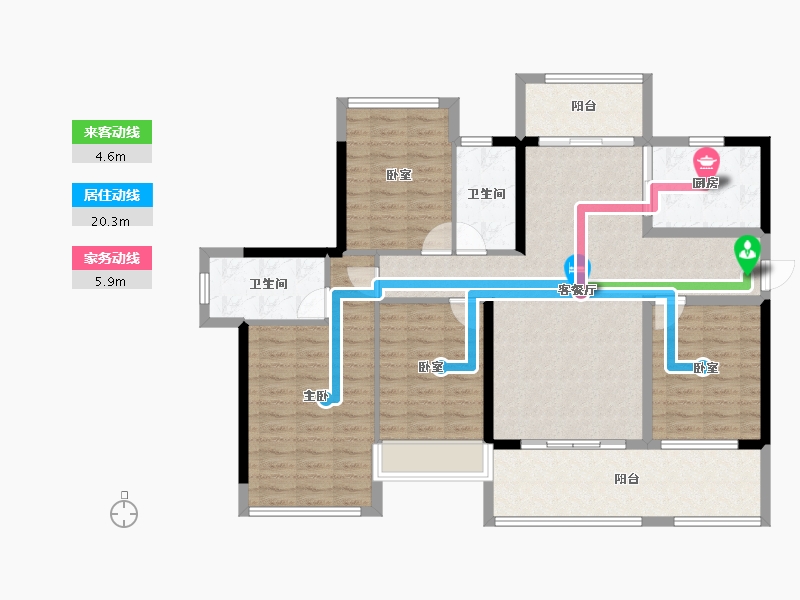 广西壮族自治区-玉林市-陆川·碧桂领秀城-115.31-户型库-动静线