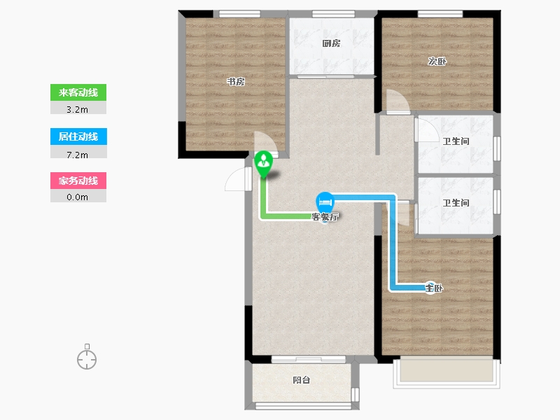 河南省-郑州市-嘉韵公园里-100.00-户型库-动静线