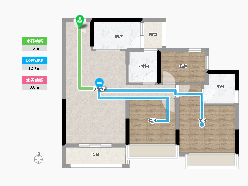 广东省-揭阳市-阳光城·宏和翡翠湾-79.20-户型库-动静线