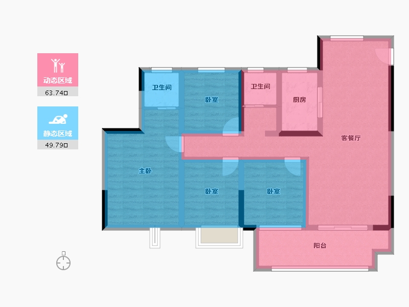 安徽省-宿州市-钟鑫·宸南里-100.00-户型库-动静分区