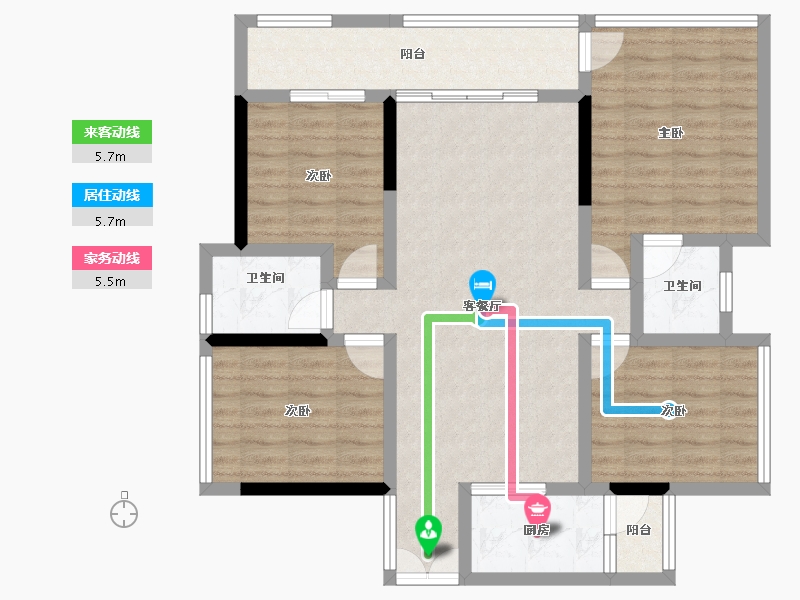 四川省-绵阳市-景茂誉府-97.89-户型库-动静线