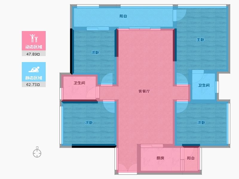 四川省-绵阳市-景茂誉府-97.89-户型库-动静分区