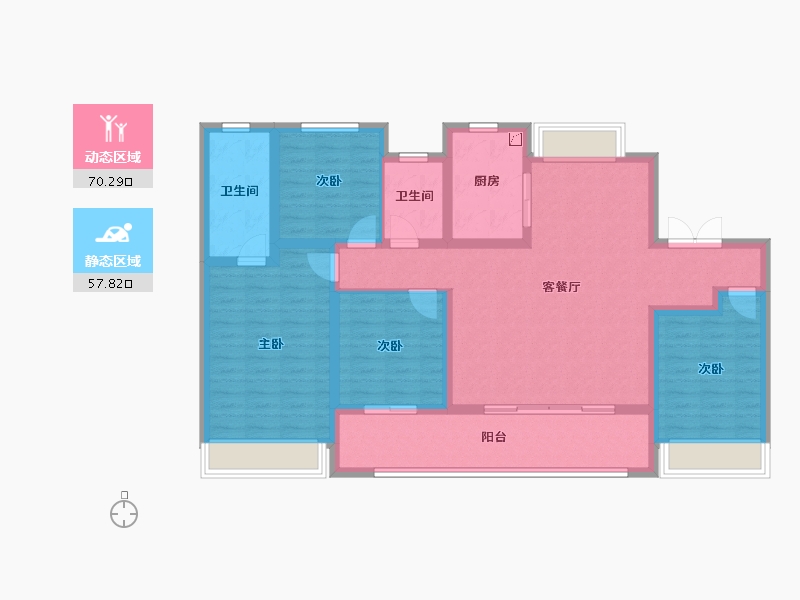 江苏省-扬州市-天赋星辰-114.41-户型库-动静分区