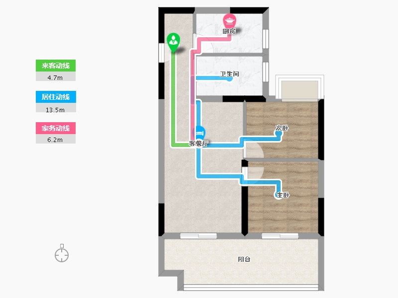 云南省-西双版纳傣族自治州-西双版纳碧桂园-57.88-户型库-动静线