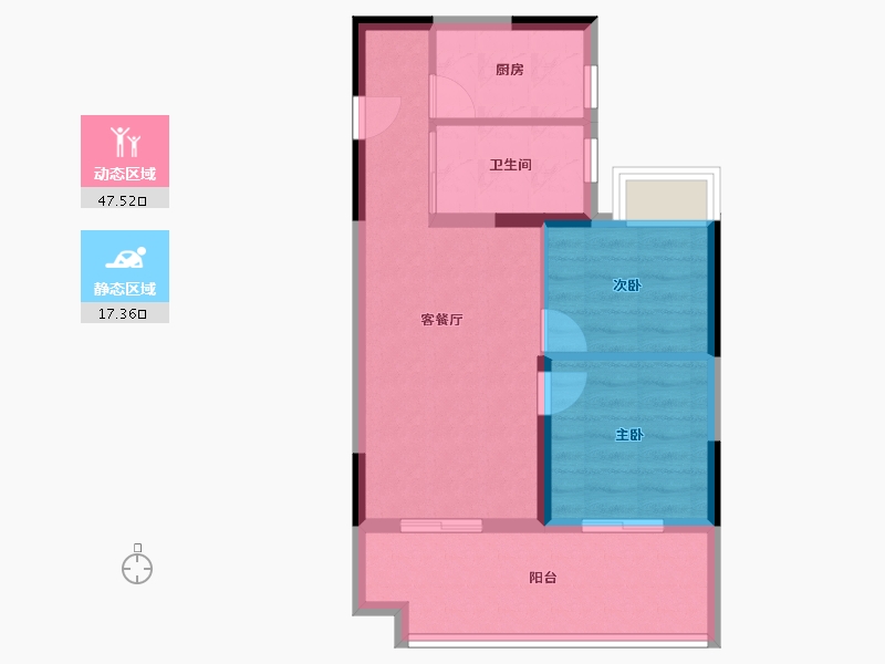 云南省-西双版纳傣族自治州-西双版纳碧桂园-57.88-户型库-动静分区