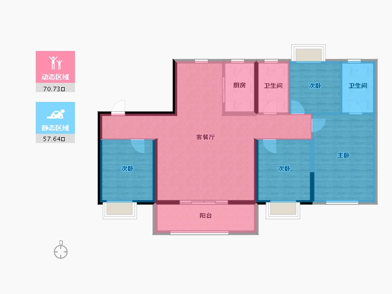 福建省-莆田市-联发融创龍德井壹号-116.02-户型库-动静分区