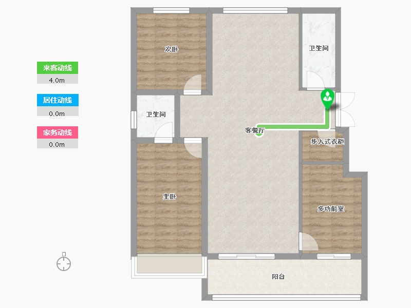 吉林省-辽源市-东丰·南湖一号南区-103.66-户型库-动静线