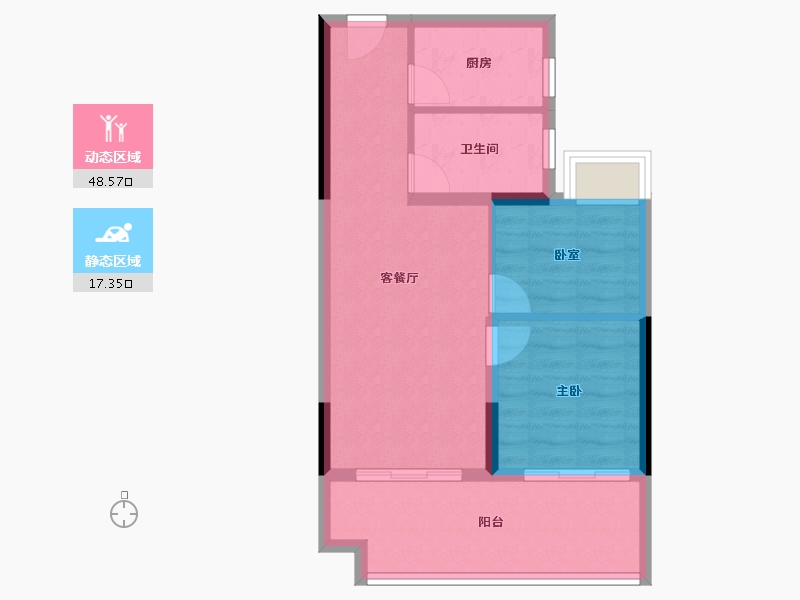 云南省-西双版纳傣族自治州-西双版纳碧桂园-59.19-户型库-动静分区