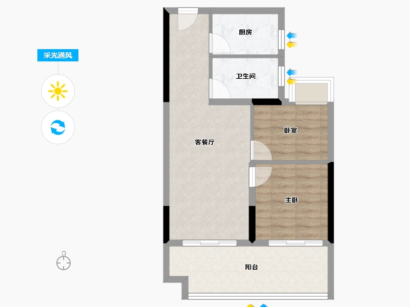 云南省-西双版纳傣族自治州-西双版纳碧桂园-59.19-户型库-采光通风